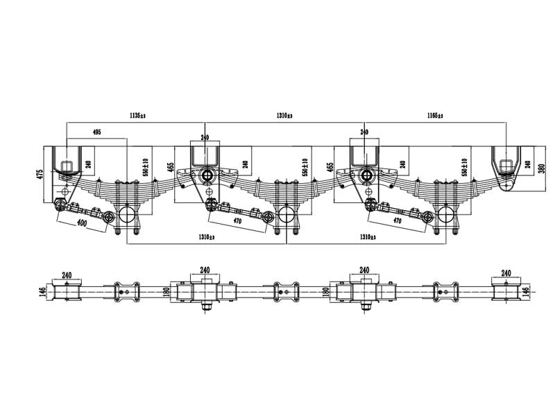 Swing Arm Trailer Suspension Schematic