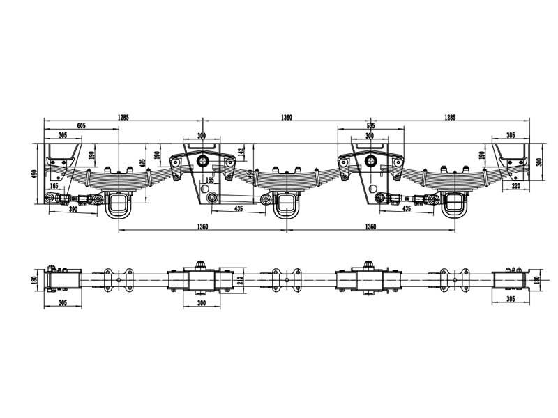 Trailer Spring Suspension Schematic