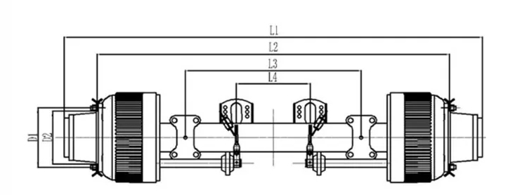 Heavy Duty Trailer Axle Schematic