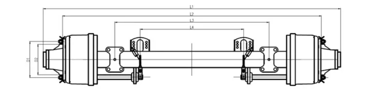 Torsion Trailer Axles Schematic