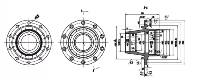 Front Axle Hub Schematic