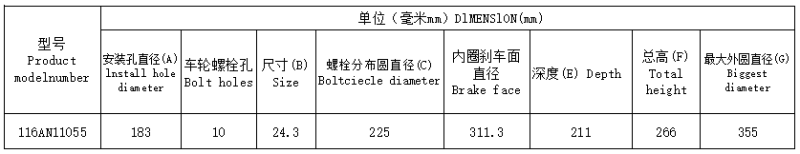 Inboard Brake Drum Schematic